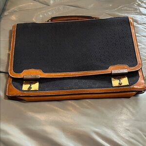 Vintage Gucci Black/Navy Briefcase